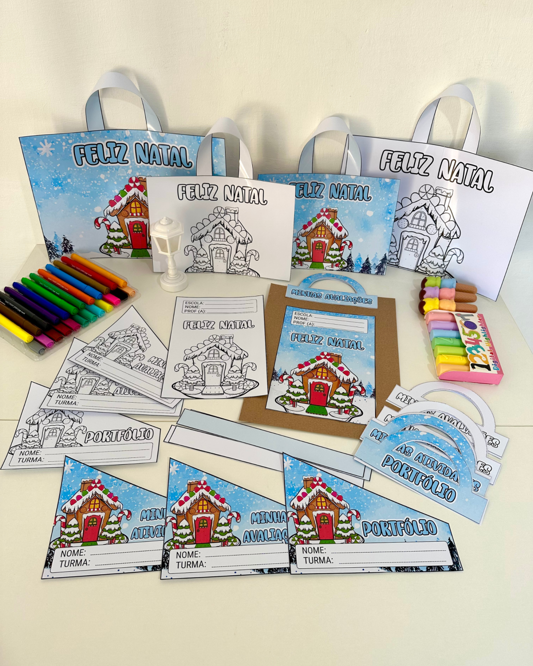 Kit Capas - Tema Casinha de Natal - Image 3