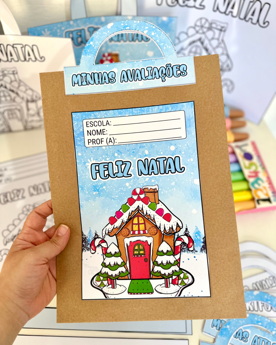 Kit Capas - Tema Casinha de Natal - Image 12