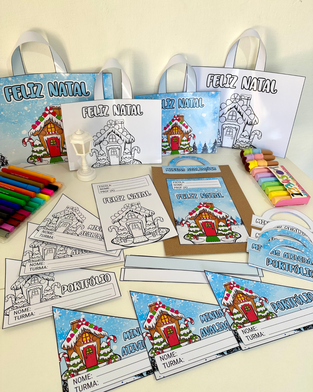 Kit Capas - Tema Casinha de Natal - Image 4