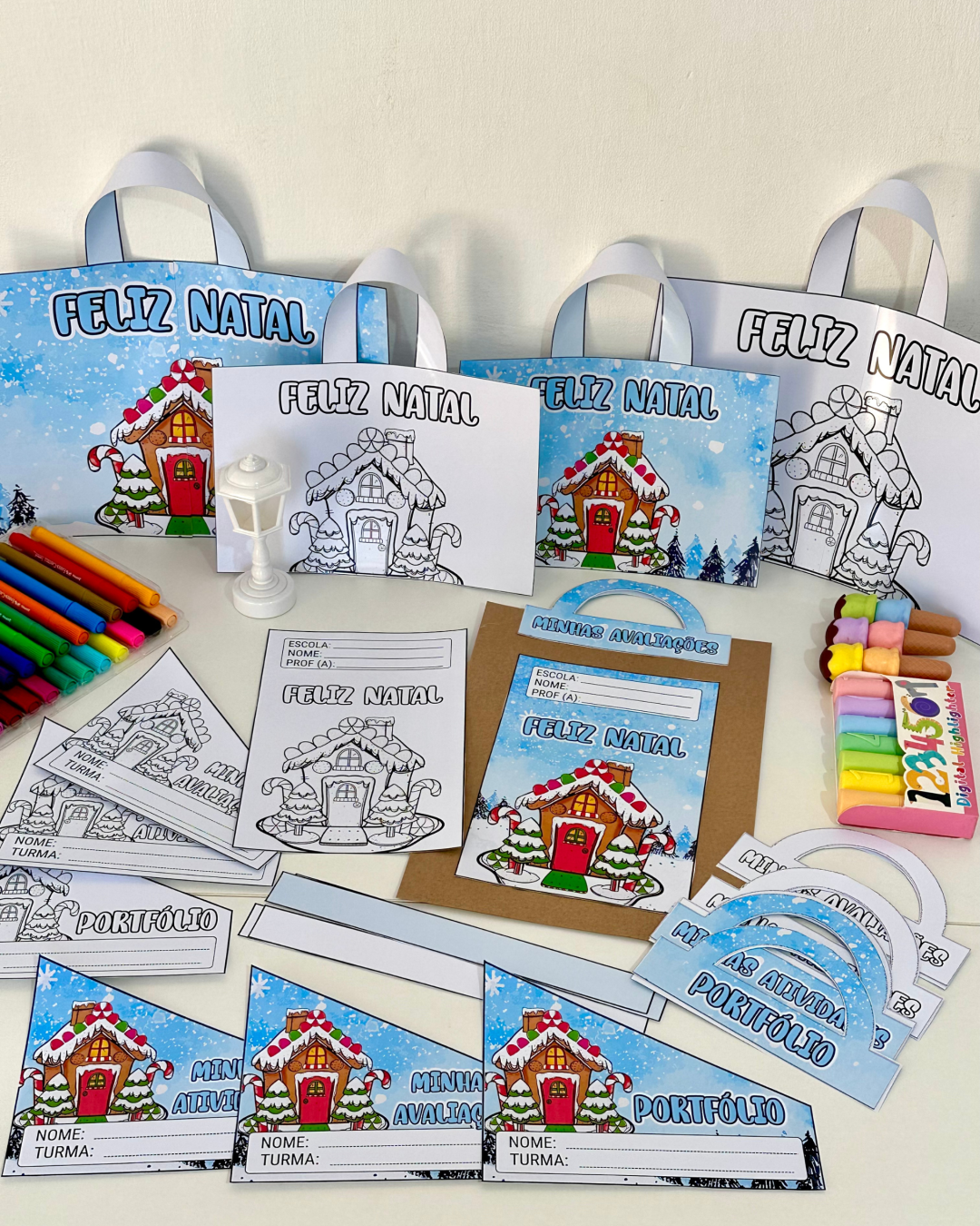 Kit Capas - Tema Casinha de Natal