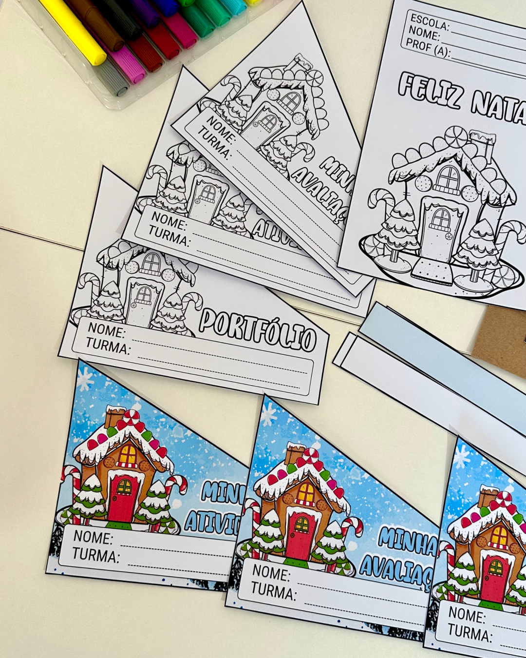 Kit Capas - Tema Casinha de Natal - Image 2