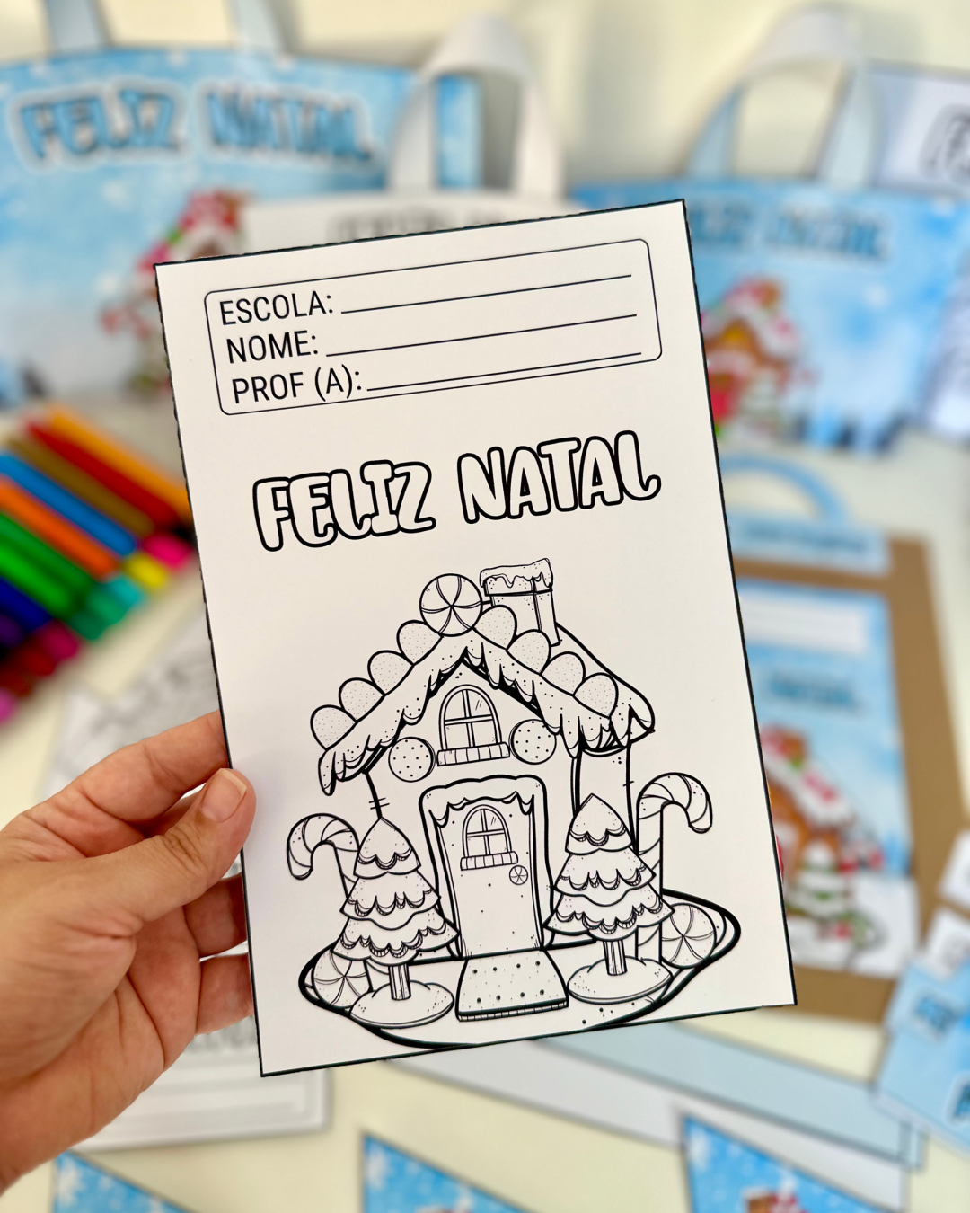 Kit Capas - Tema Casinha de Natal - Image 8