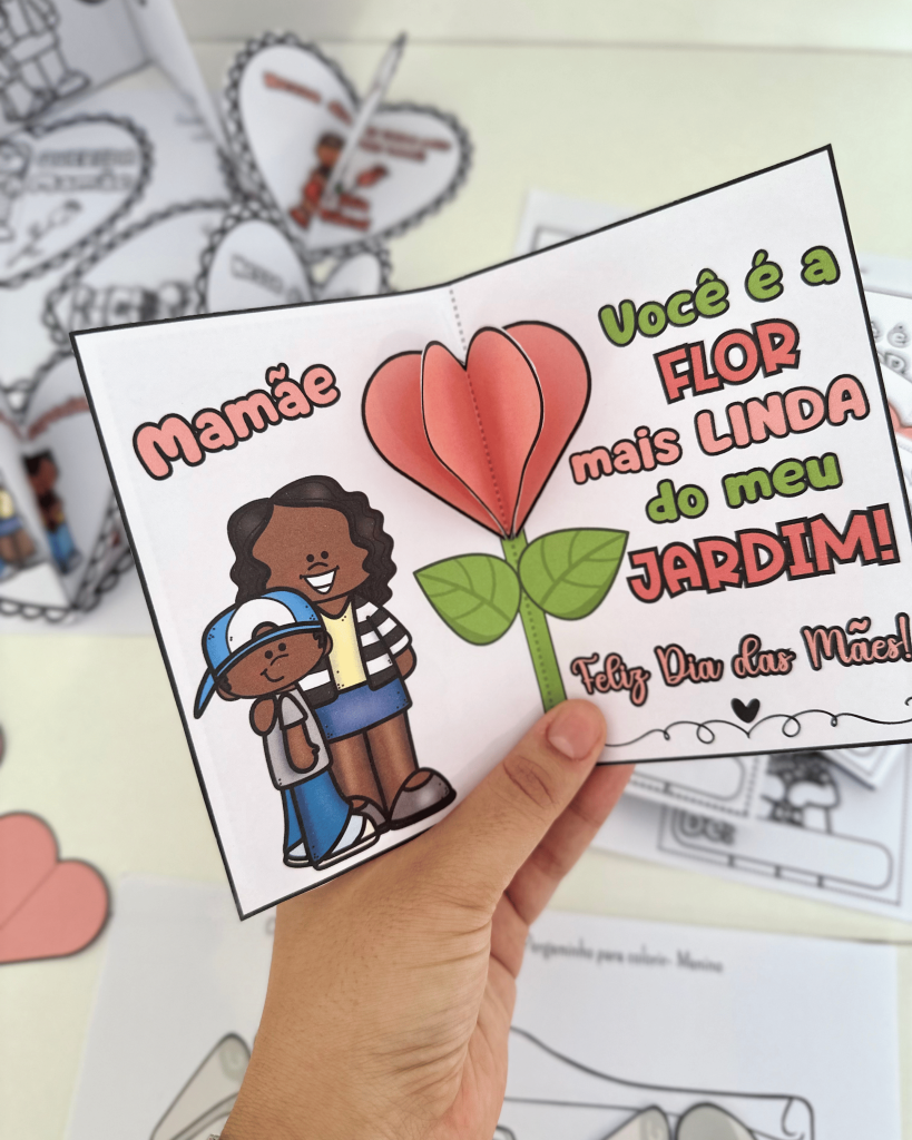 Kit 5 Cartões Dia das Mães – Atividades Pedagógicas Criativas para ...