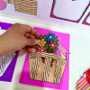 Cartão 3D Cesta com Flores Dia das Mães - Image 12