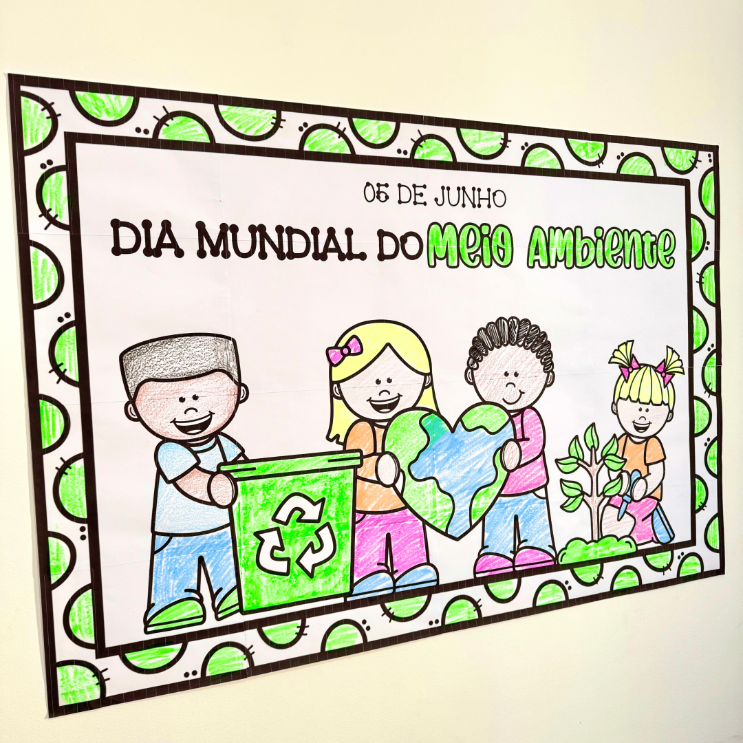 Cartaz Para Colorir - Dia Mundial do Meio Ambiente