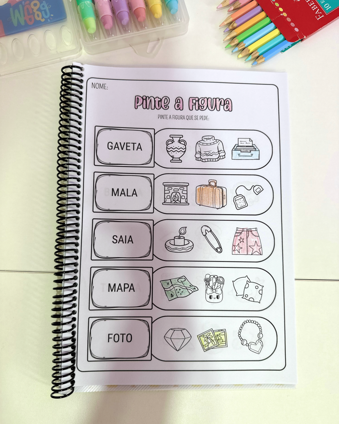 Apostila Pinte a Figura - Sílabas Simples - Imagem 4