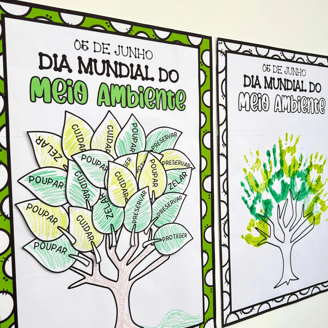 Cartaz Colaborativo Árvore - Dia Mundial do Meio Ambiente