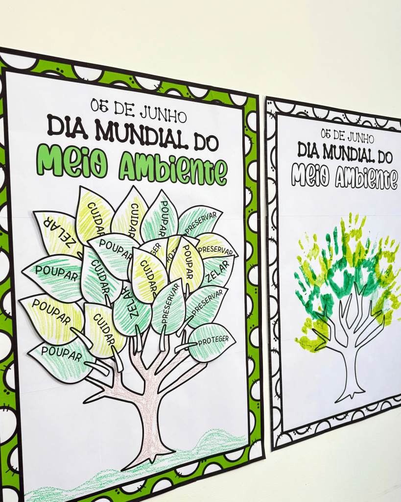 Cartaz Colaborativo Árvore – Dia Mundial do Meio Ambiente – Atividades ...