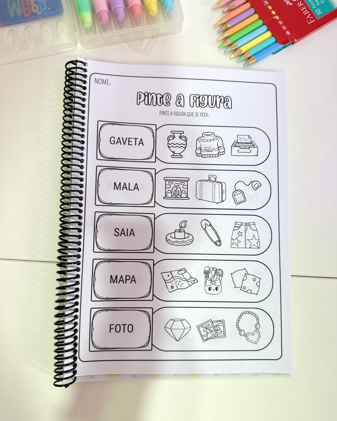 Apostila Pinte a Figura - Sílabas Simples - Imagem 7