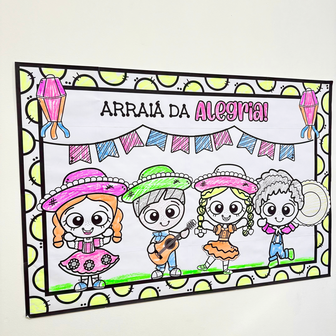 Painel de Colorir - Festa Junina