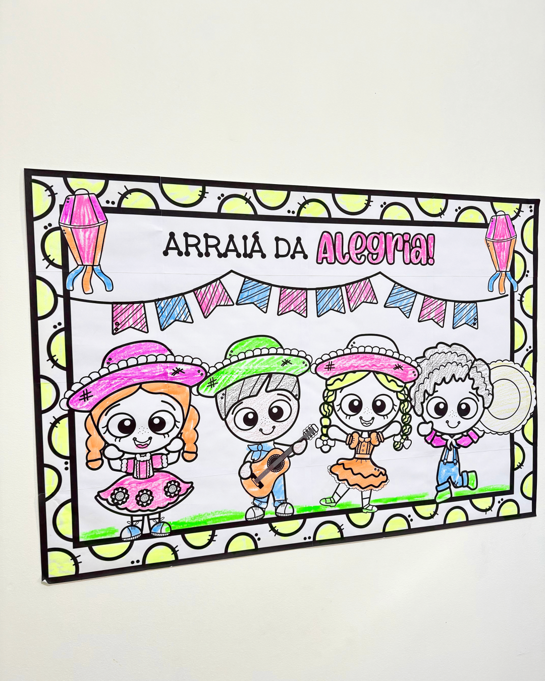Painel de Colorir - Festa Junina