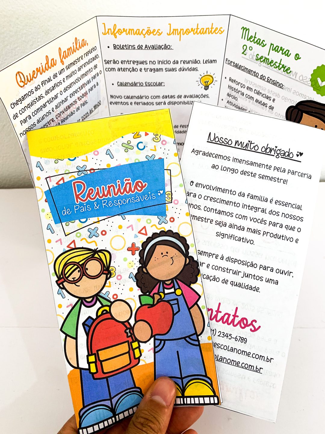 Folder Reunião de Pais