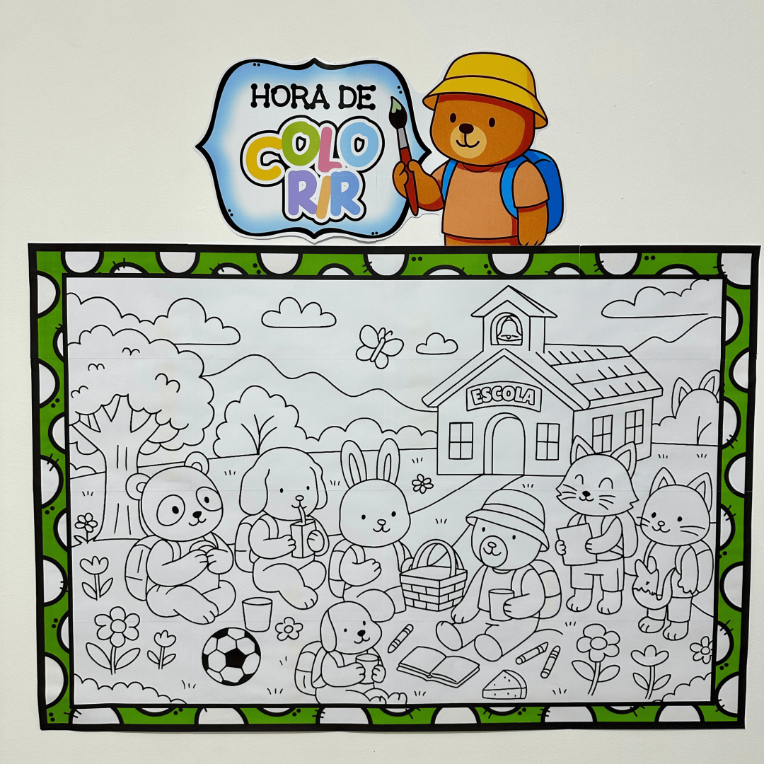 Painel Para Colorir Volta às Aulas