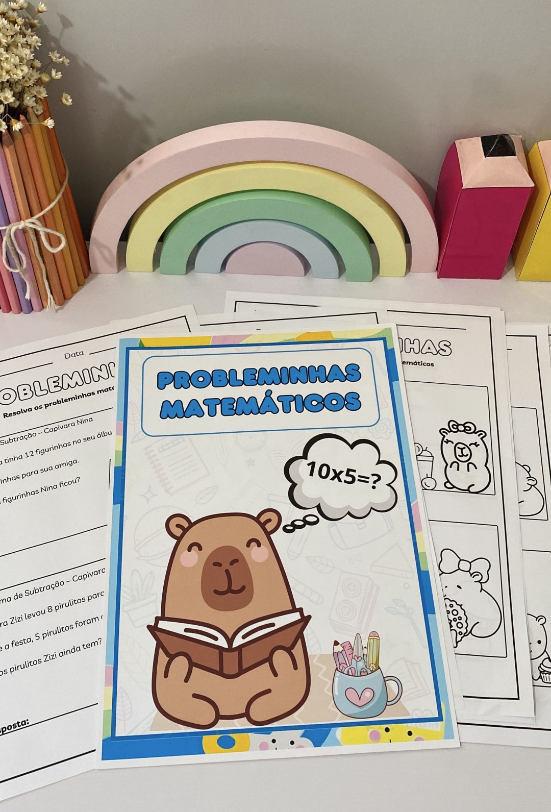 Problemas Matemáticos - Tema Capivara - Imagem 2
