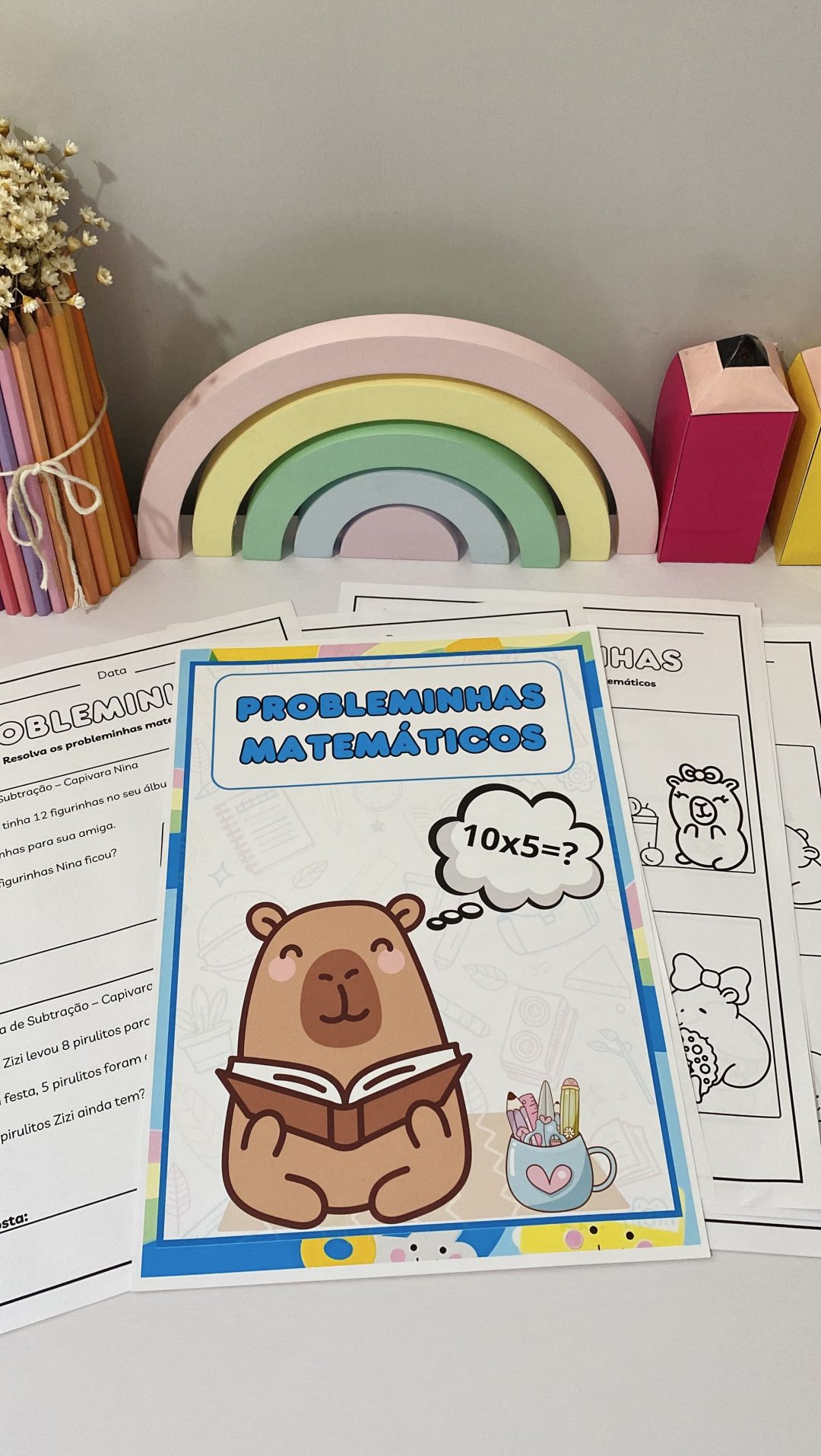 Problemas Matemáticos - Tema Capivara - Imagem 3
