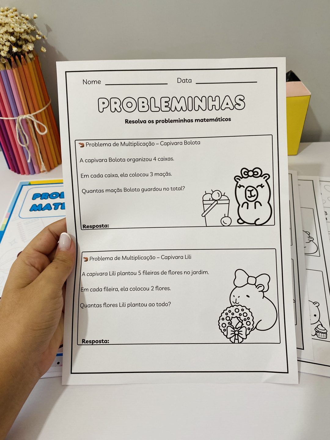 Problemas Matemáticos - Tema Capivara - Imagem 10