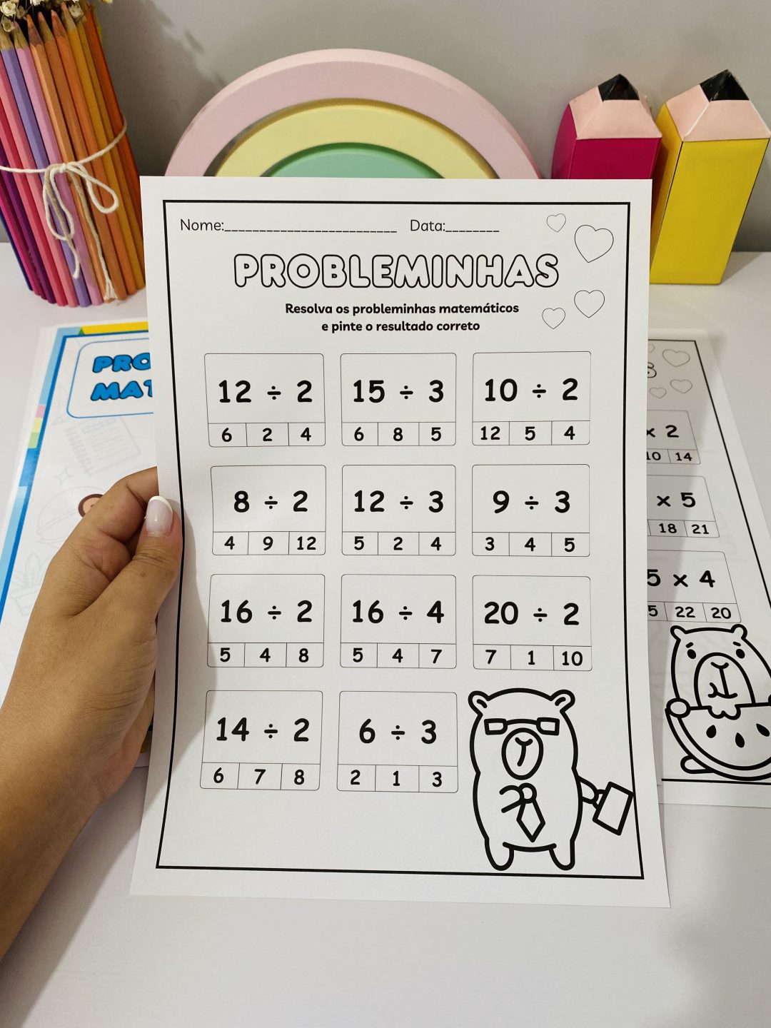 Problemas Matemáticos - Tema Capivara - Imagem 11