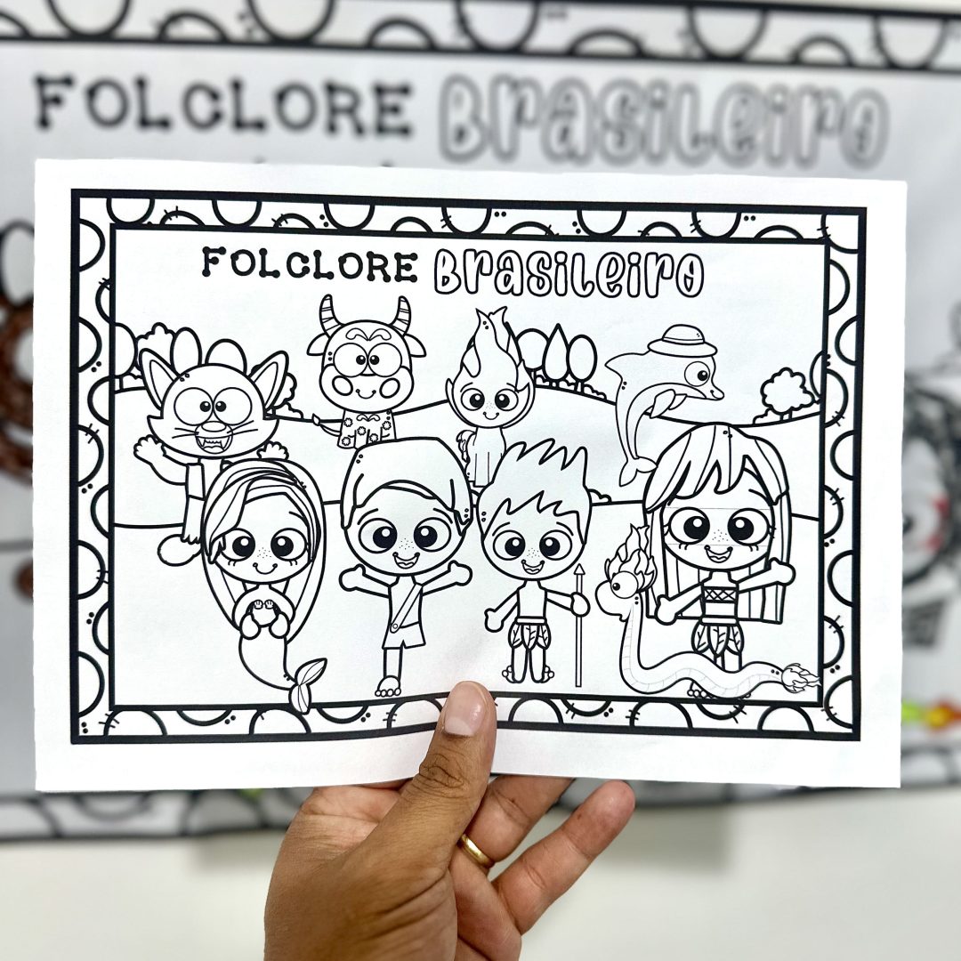 Painel Colorir - Folclore