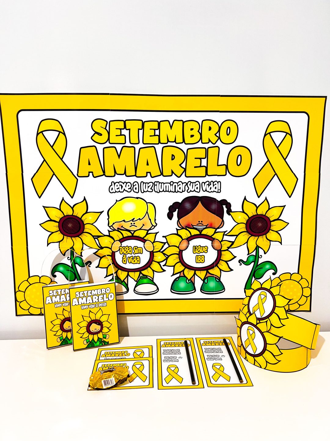 Kit Painel e Lembrancinhas - Setembro Amarelo - Imagem 2