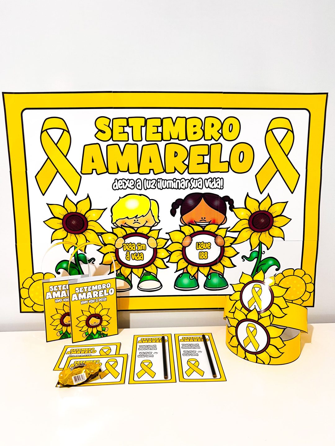 Kit Painel e Lembrancinhas - Setembro Amarelo