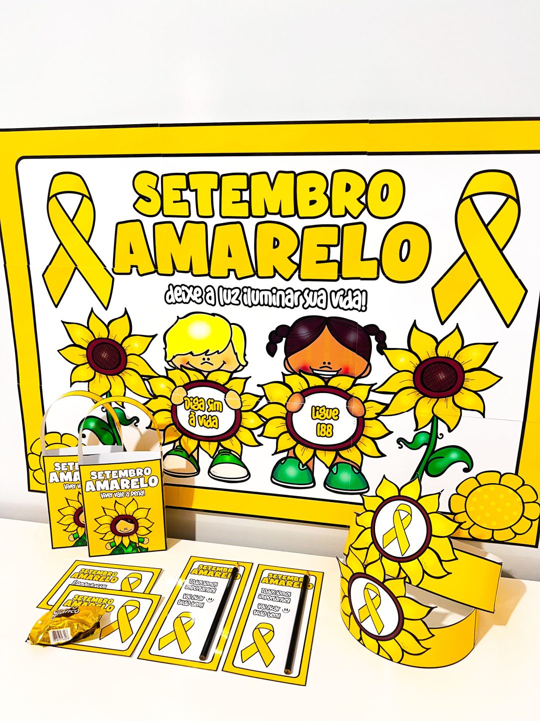 Kit Painel e Lembrancinhas - Setembro Amarelo - Imagem 4