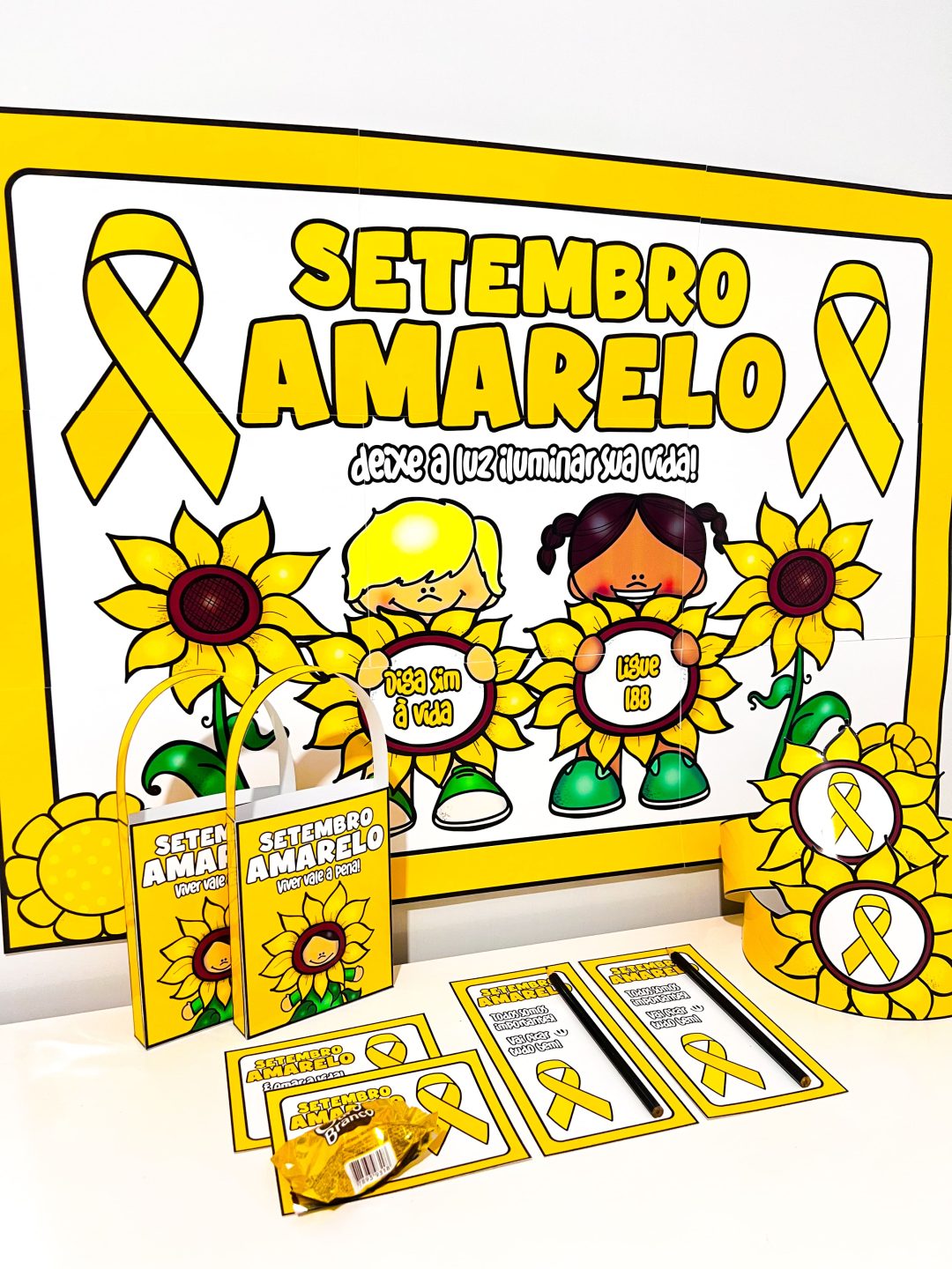 Kit Painel e Lembrancinhas - Setembro Amarelo - Imagem 5