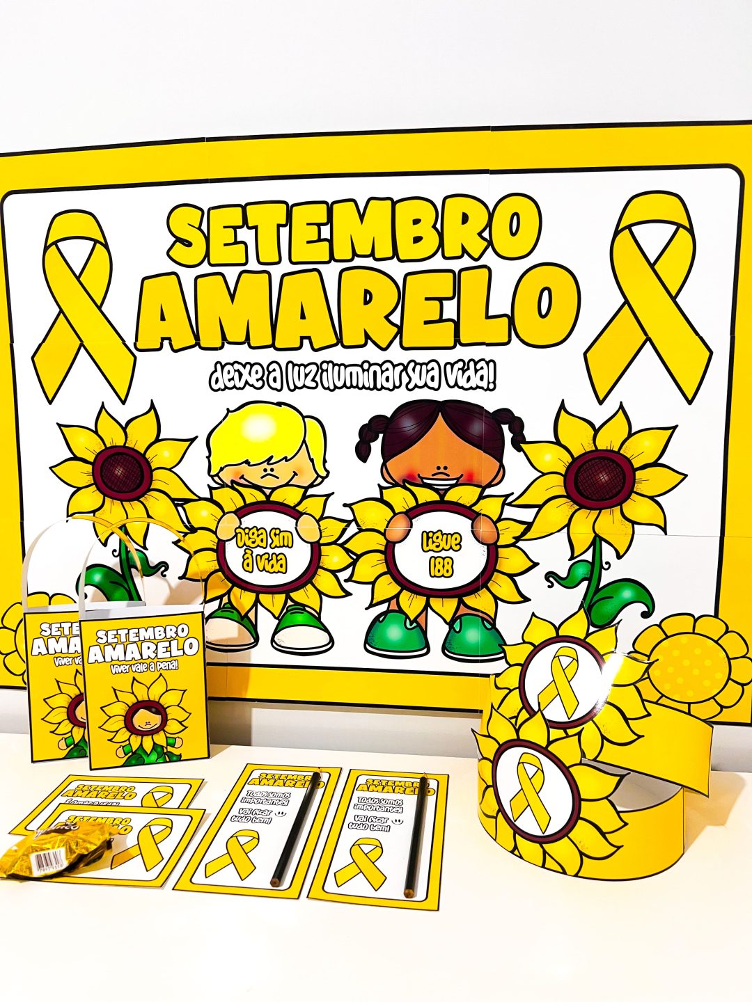 Kit Painel e Lembrancinhas - Setembro Amarelo - Imagem 6