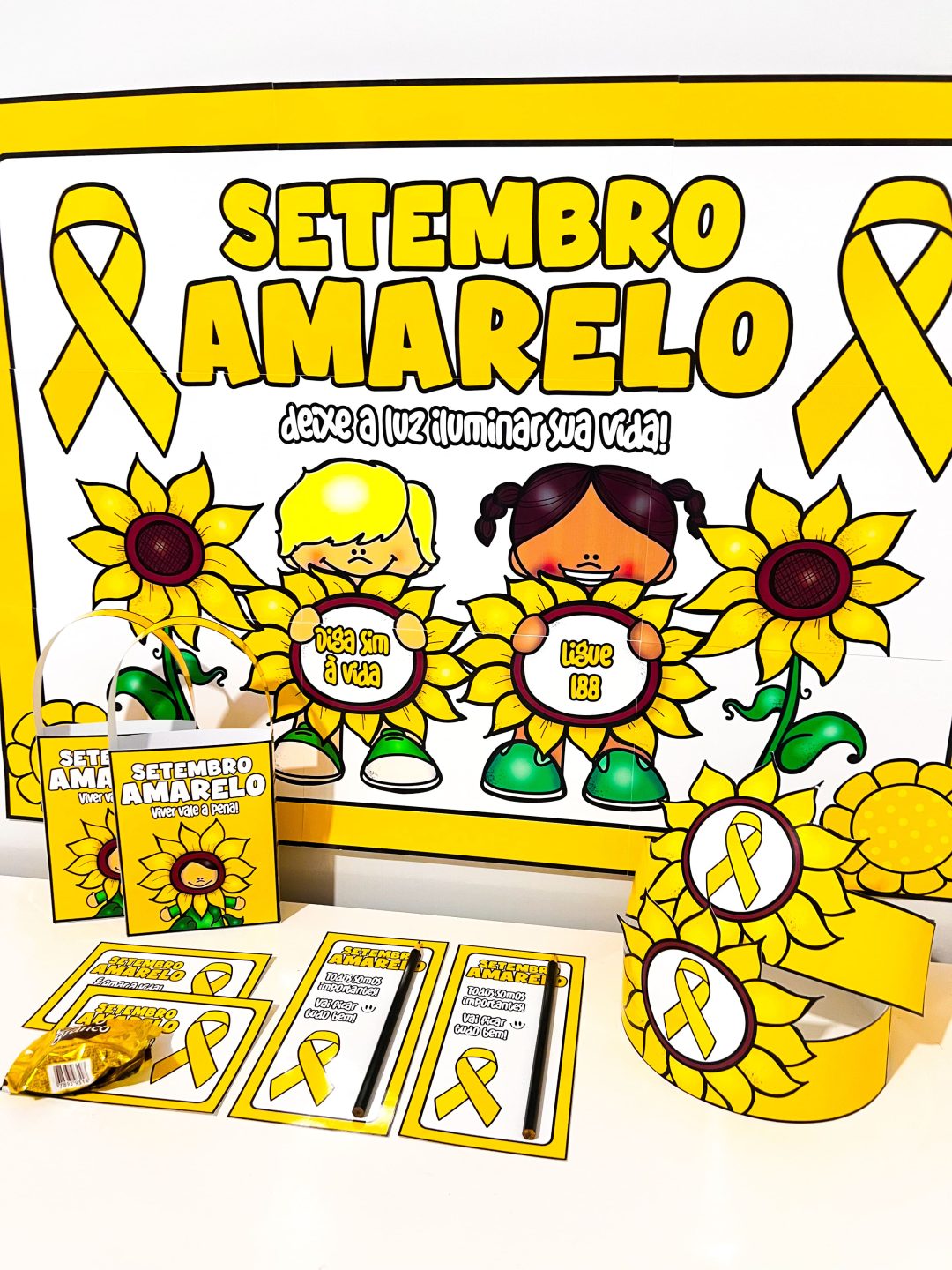 Kit Painel e Lembrancinhas - Setembro Amarelo - Imagem 16