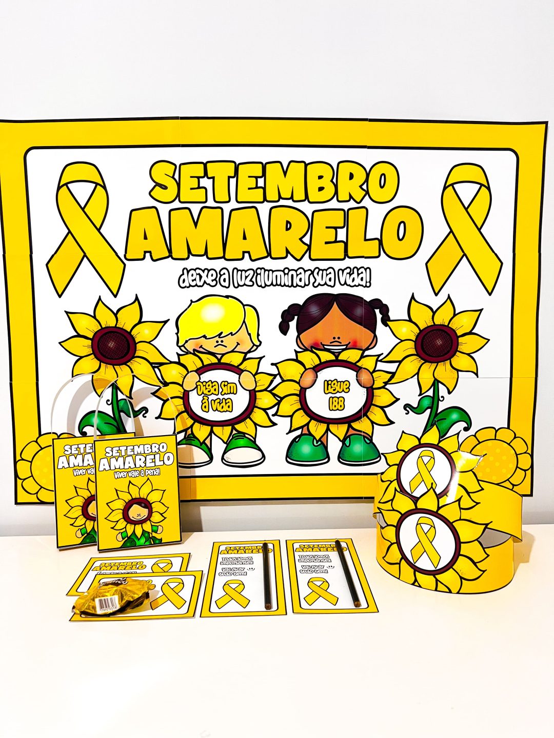 Kit Painel e Lembrancinhas - Setembro Amarelo - Imagem 13