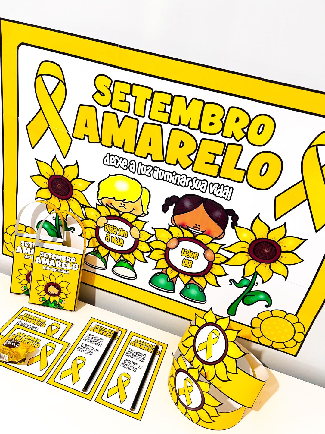 Kit Painel e Lembrancinhas - Setembro Amarelo - Imagem 14