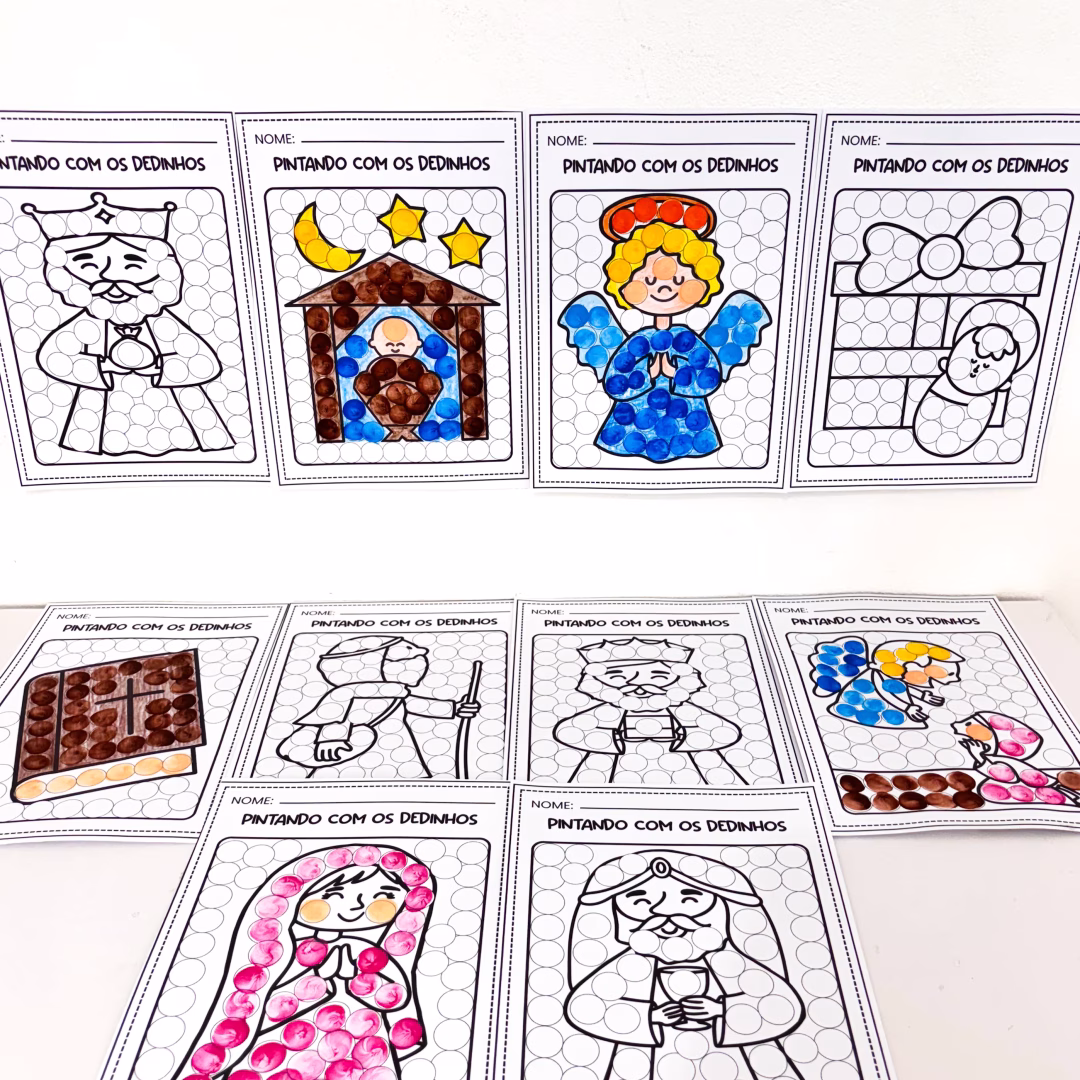Pintando Com os Dedinhos - Natal Cristão