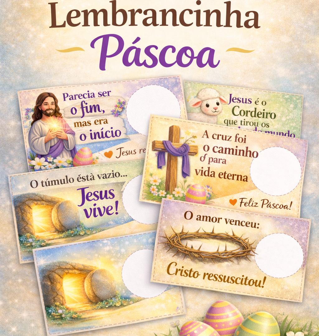 Tags para Lembrancinhas - Páscoa Cristã