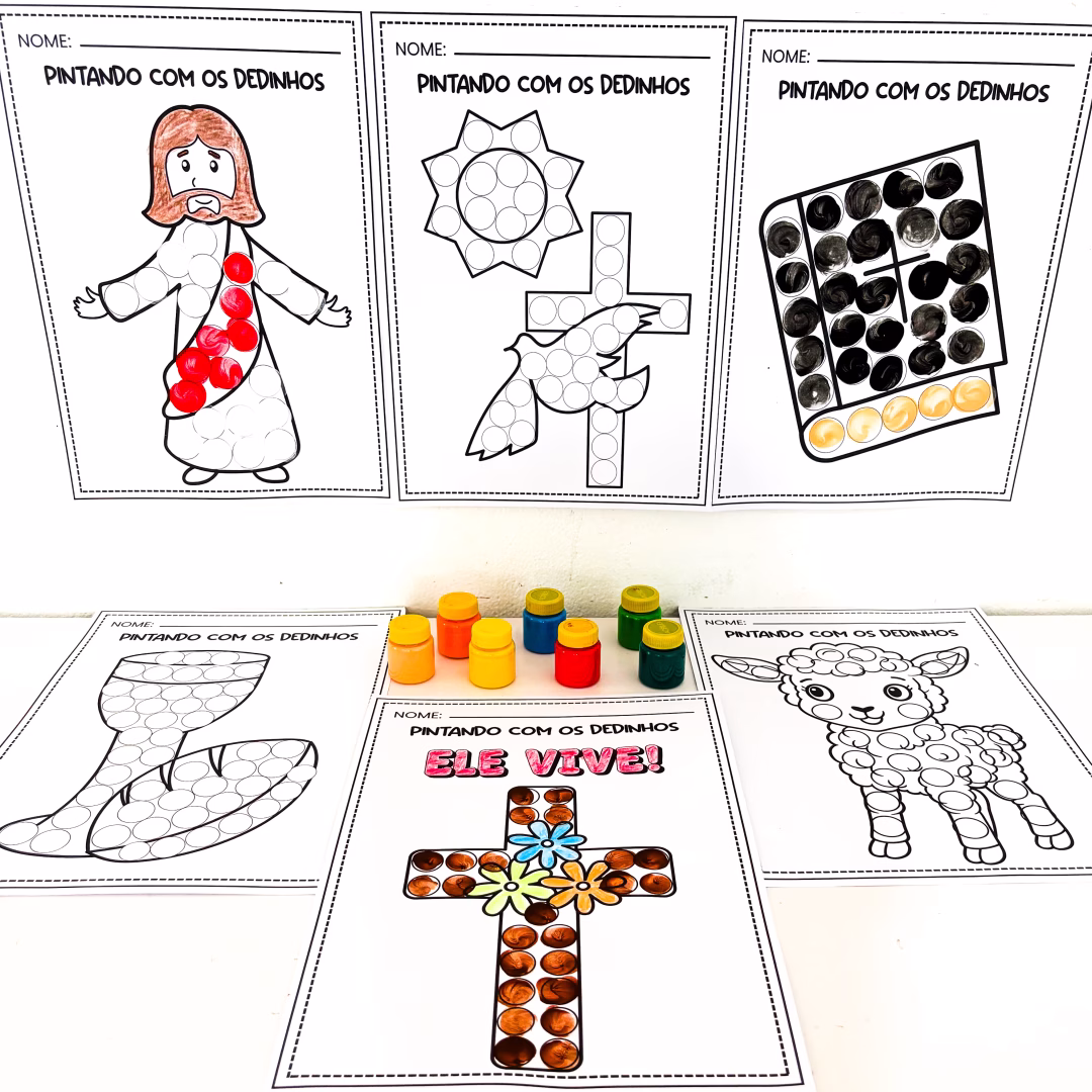 Pintando Com os Dedinhos - Páscoa Cristã